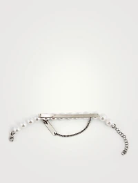 Faux Pearl Chain Hair Clip
