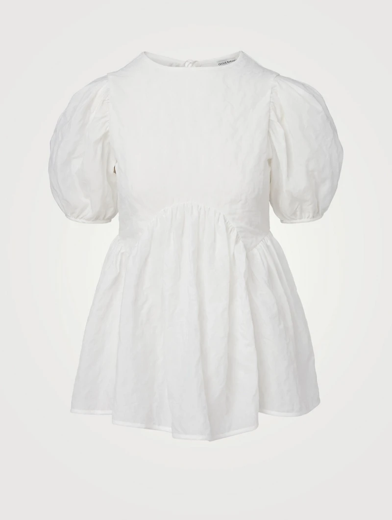 Kastanje Open-Back Blouse