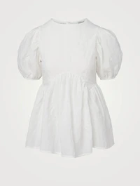 Kastanje Open-Back Blouse