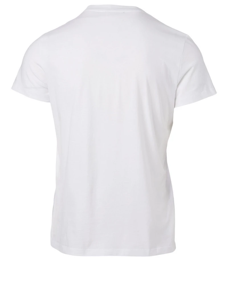 Cotton T-Shirt With Flock Logo
