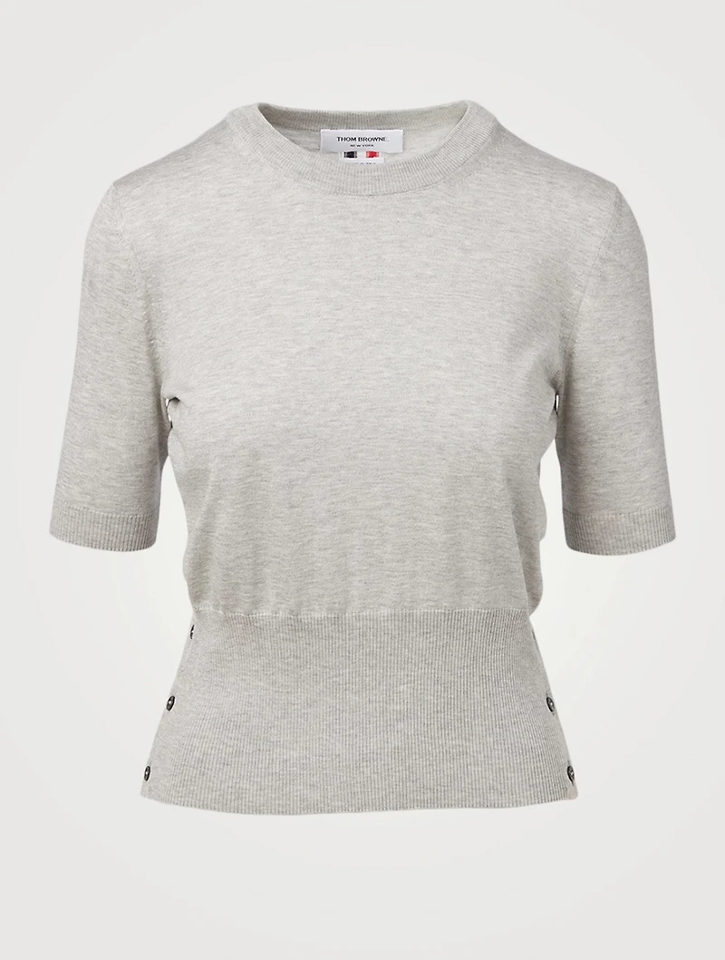 Silk And Cotton Relaxed T-Shirt