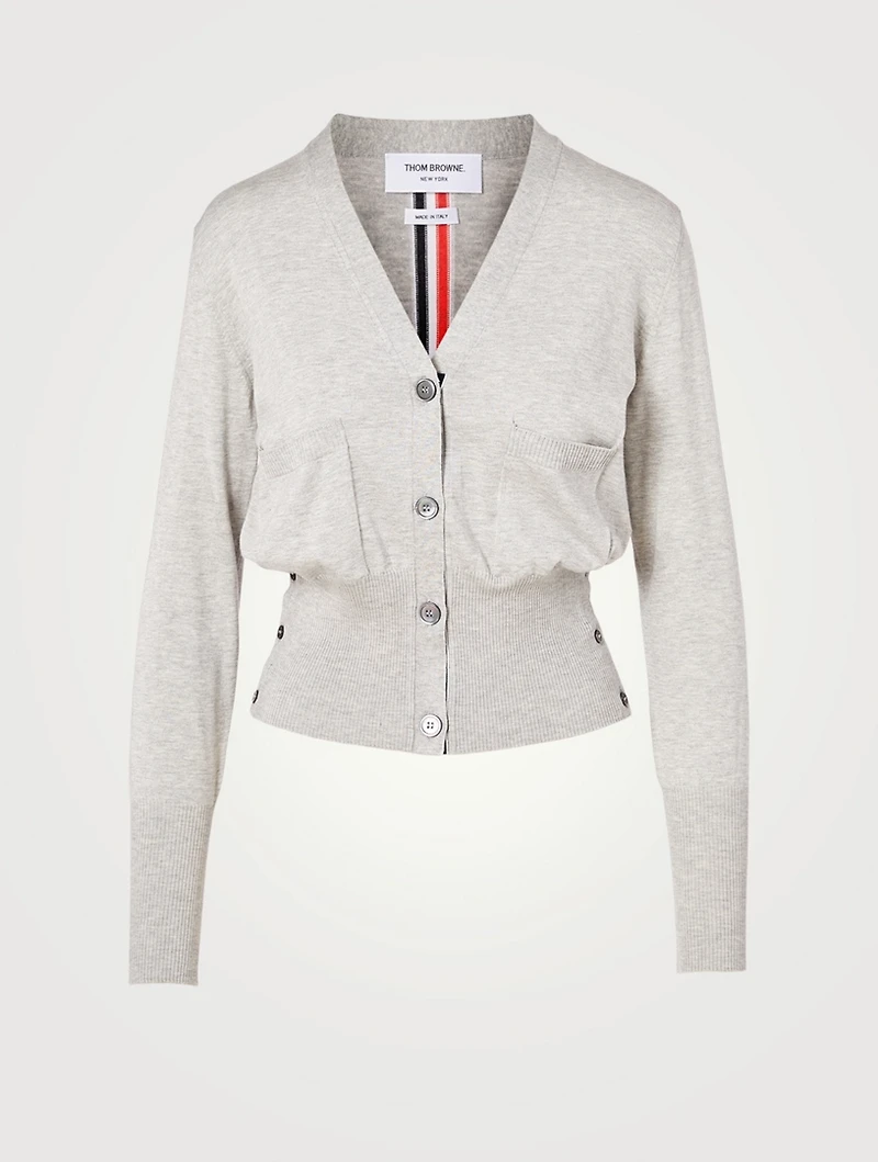 Silk And Cotton V-Neck Cardigan