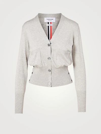 Silk And Cotton V-Neck Cardigan