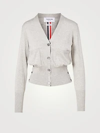 Silk And Cotton V-Neck Cardigan