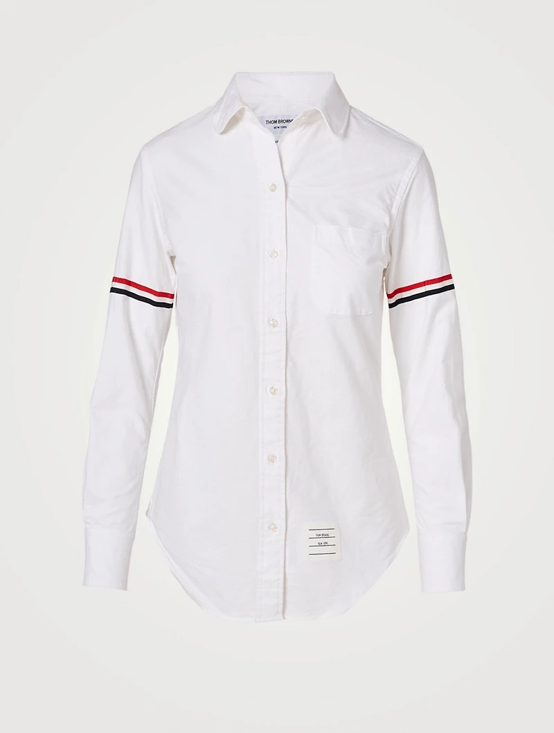 Round-Collar Shirt With Armband