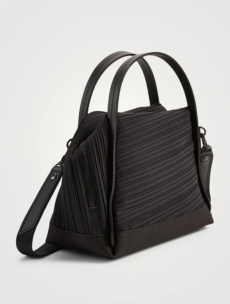 Small Bias Pleats Satchel Bag