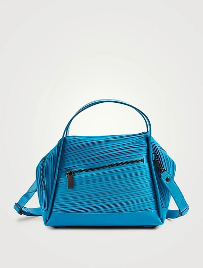 Small Bias Pleats Satchel Bag