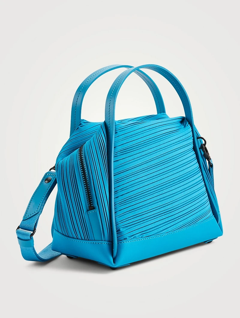 Small Bias Pleats Satchel Bag