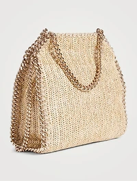 Mini Falabella Woven Metallic Tote Bag