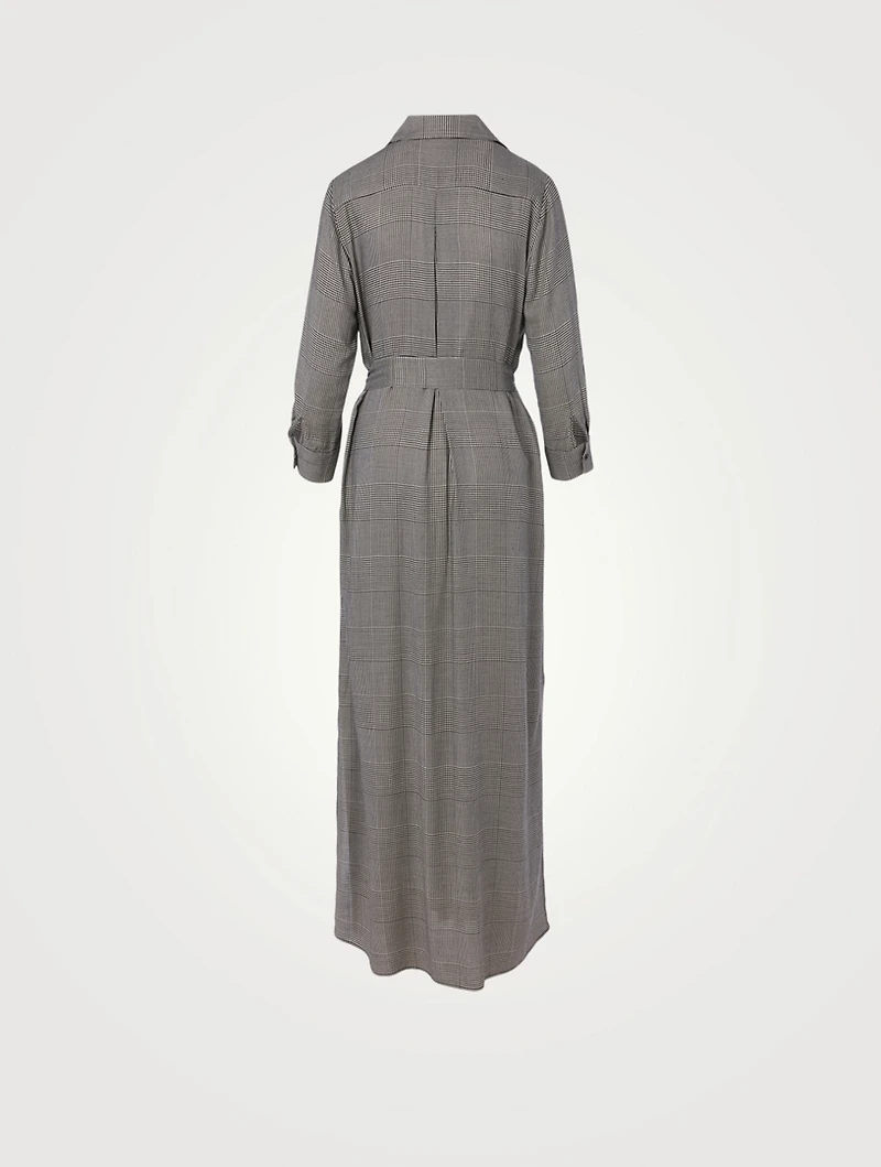 Cameron Long Shirt Dress Houndstooth Print
