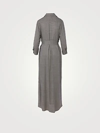 Cameron Long Shirt Dress Houndstooth Print