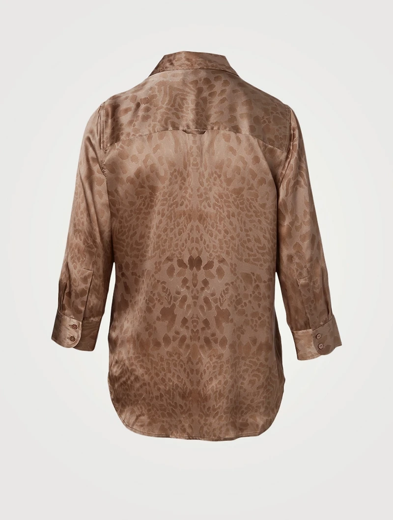 Dani Silk Blouse Tonal Animal Print