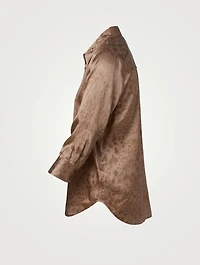 Dani Silk Blouse Tonal Animal Print