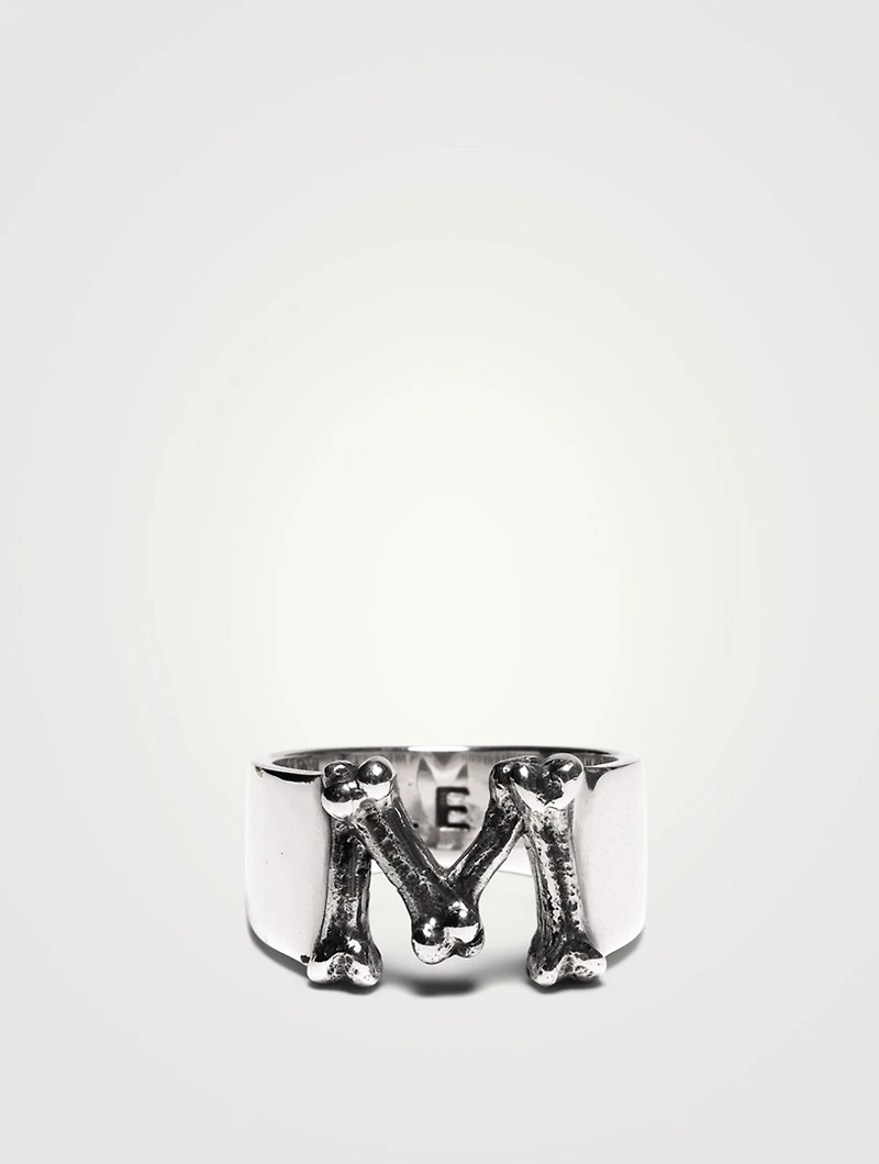 Sterling Silver M Bone Ring