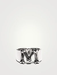 Sterling Silver M Bone Ring