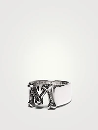 Sterling Silver M Bone Ring
