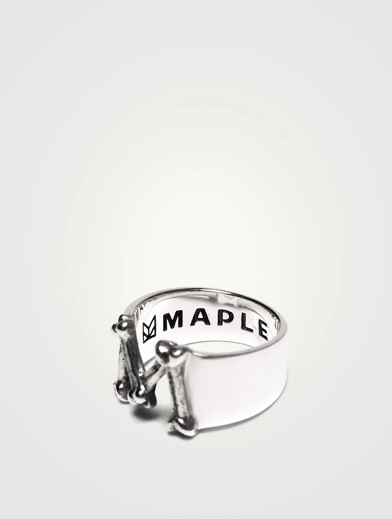 Sterling Silver M Bone Ring