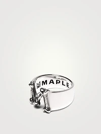 Sterling Silver M Bone Ring