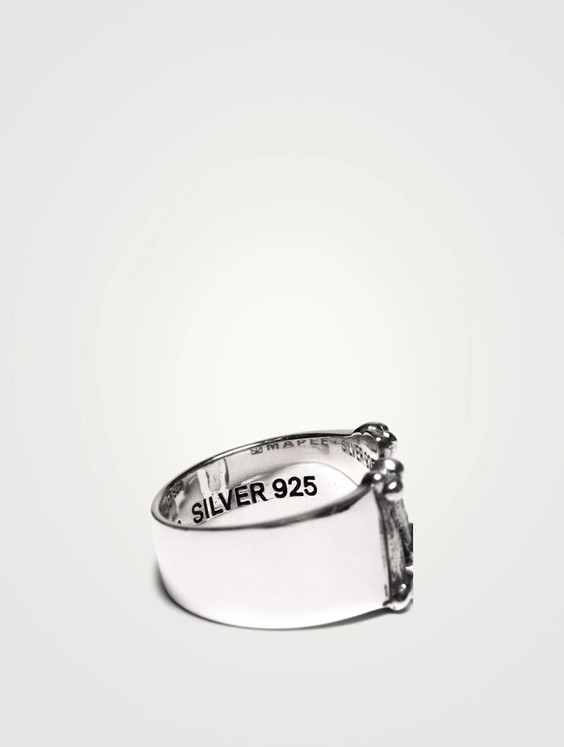 Sterling Silver M Bone Ring