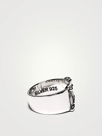 Sterling Silver M Bone Ring