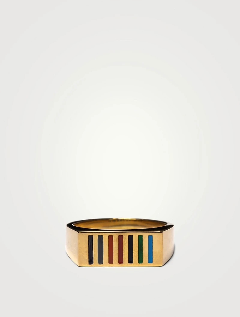 14K Goldplated Prism Ring