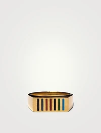 14K Goldplated Prism Ring