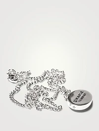 Sterling Silver Tubby Chain Necklace With Onyx
