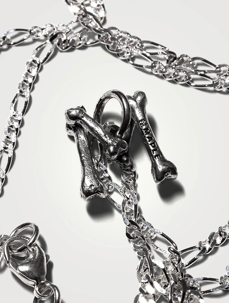 Sterling Silver Bone Chain Necklace
