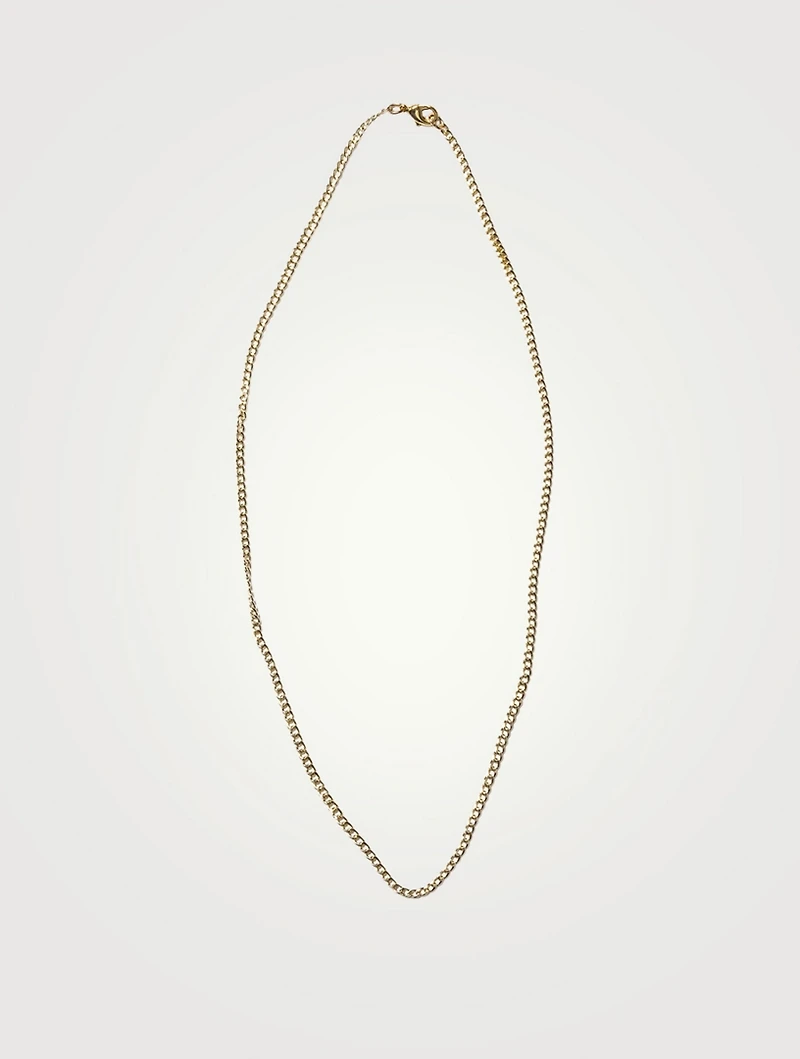 14K Gold Curb Chain Necklace