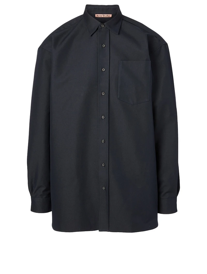 Cotton-Blend Oversized Shirt