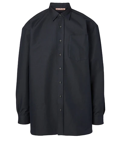 Cotton-Blend Oversized Shirt