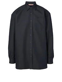 Cotton-Blend Oversized Shirt