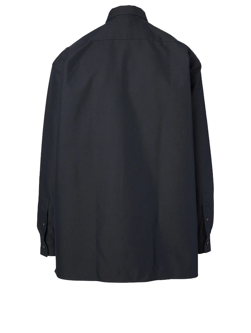 Cotton-Blend Oversized Shirt