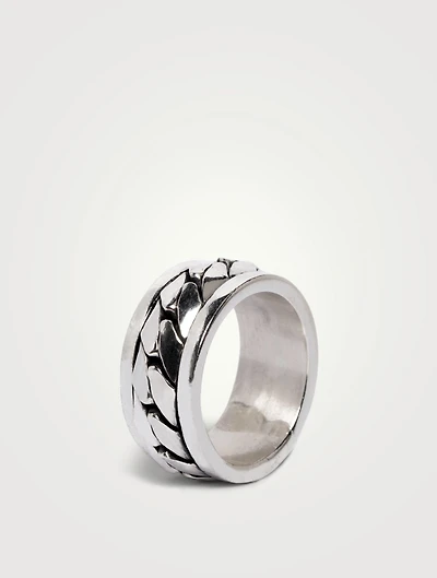 Sterling Silver Soft Chain Ring