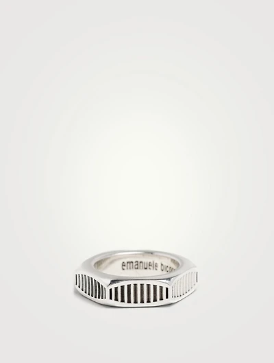 Sterling Silver Bolt Ring