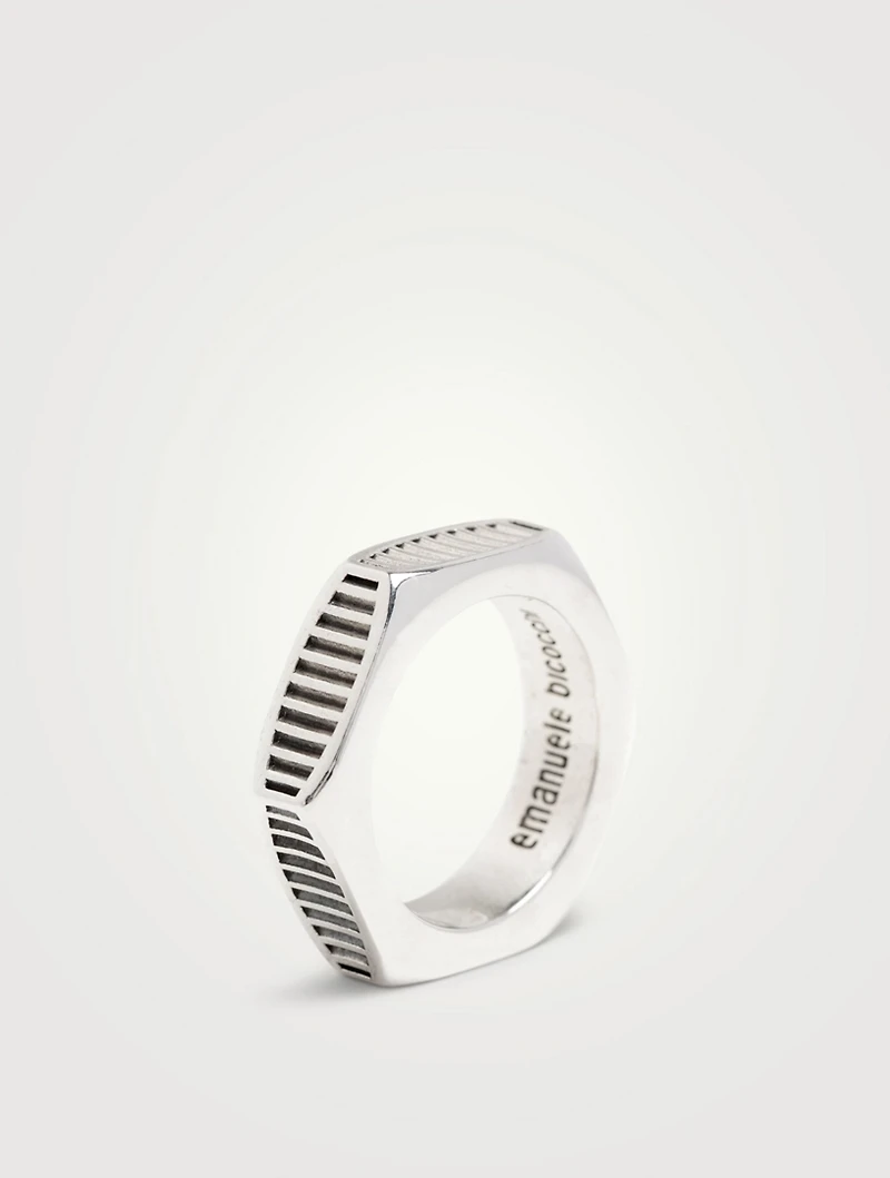 Sterling Silver Bolt Ring