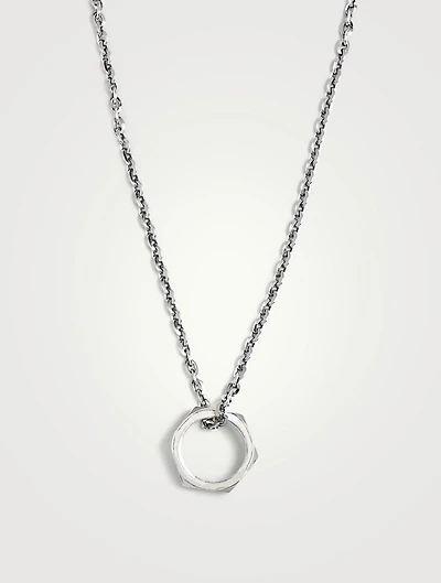 Sterling Silver Bolt Pendant Necklace