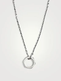 Sterling Silver Bolt Pendant Necklace