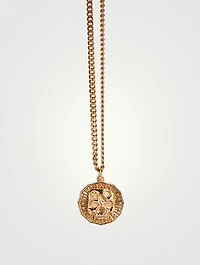 24K Goldplated Coin Pendant Necklace