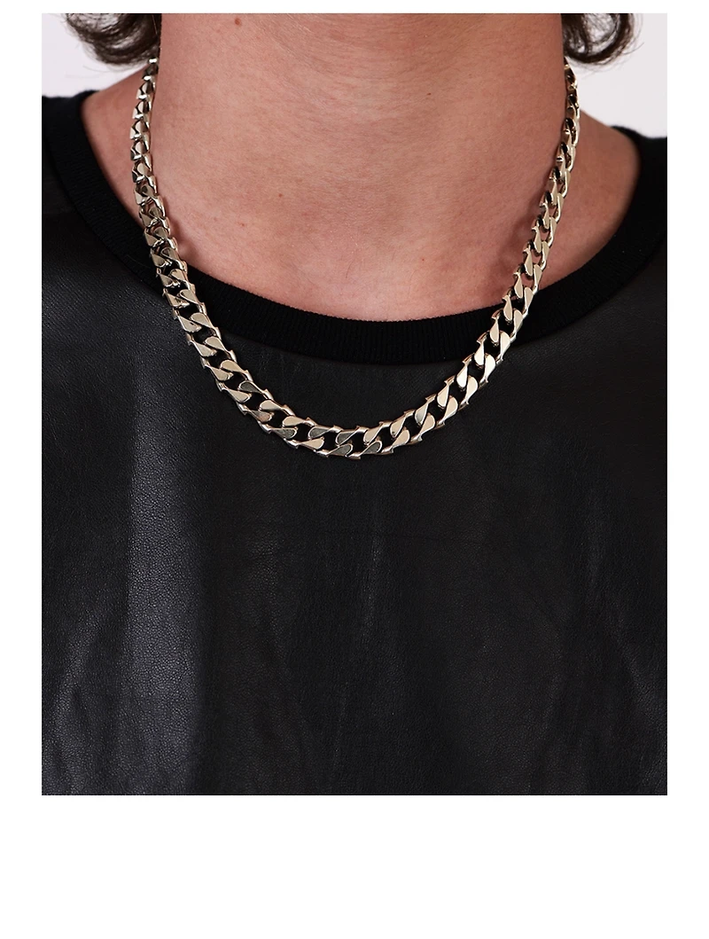 Sterling Silver Edge Chain Necklace