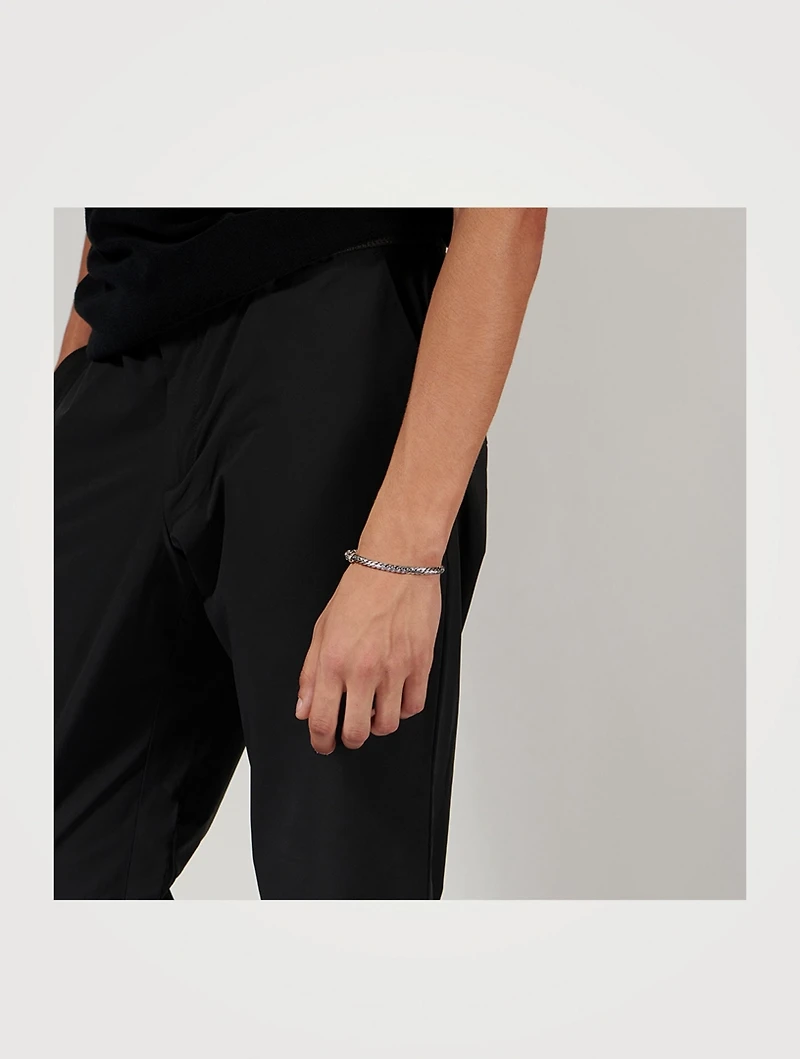 Sterling Silver Herringbone Chain Bracelet