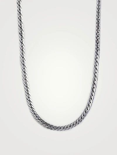 Sterling Silver Herringbone Chain Necklace