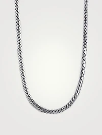 Sterling Silver Herringbone Chain Necklace