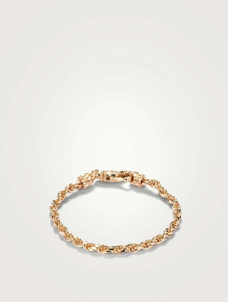 24K Goldplated Rope Chain Bracelet