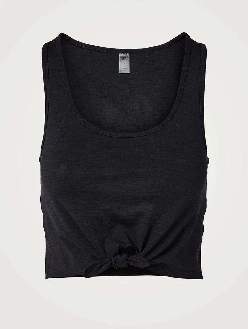 Favourite Lounge Heather Ribbed Cropped Tank Top