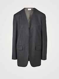 Fie Wool Collarless Blazer