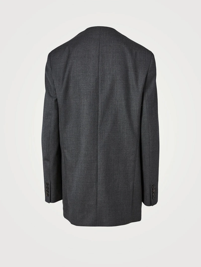 Fie Wool Collarless Blazer
