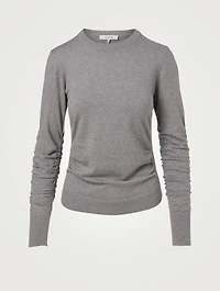 Silk And Cotton Crewneck Sweater