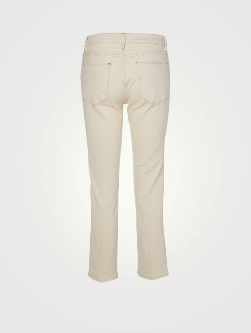 Le High Double Needle Straight-Leg Jeans
