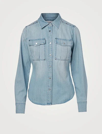 70's Studded Denim Shirt